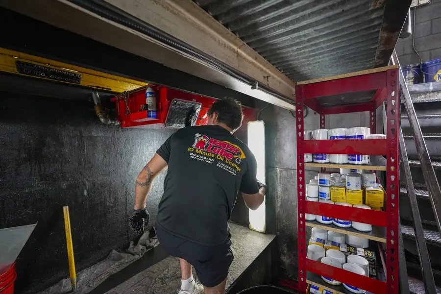 Master Lube — in the bay: on the job, from below